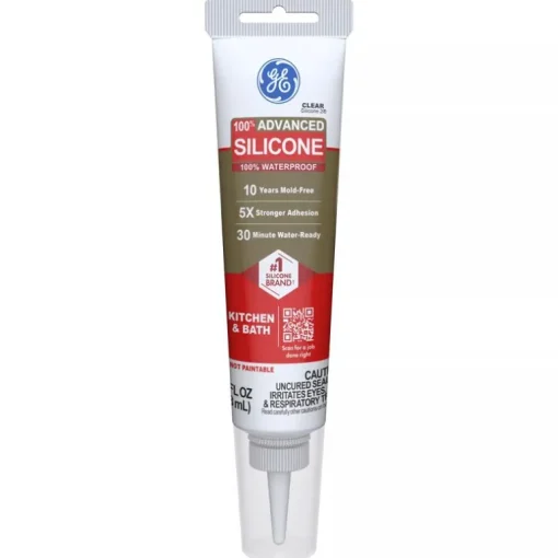 GE Silicone 2 Clear Silicone 2 Kitchen and Bath Caulk 2.8 oz.