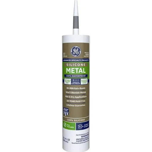 GE Silicone 2 Gray Silicone 2 Metal Gutter Silicone 10.1 oz. (Pack of 12)
