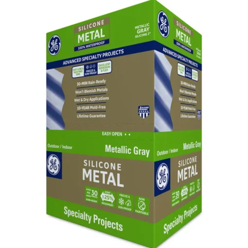 GE Silicone 2 Gray Silicone 2 Metal Gutter Silicone 10.1 oz. (Pack of 12)