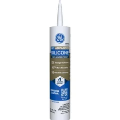 GE Silicone 2 White Silicone 2 Window and Door Silicone 10.1 oz. (Pack of 12)