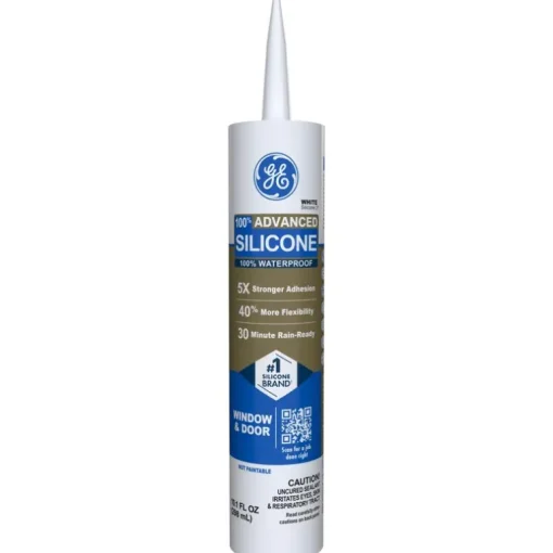 GE Silicone 2 White Silicone 2 Window and Door Silicone 10.1 oz. (Pack of 12)