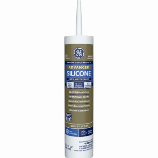GE Silicone 2 White Silicone 2 Window and Door Silicone 10.1 oz. (Pack of 12)