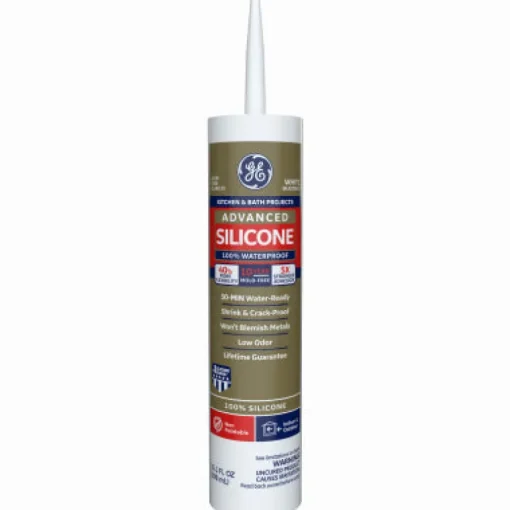GE Silicone 2 White Silicone 2 Kitchen and Bath Silicone 10.1 oz. (Pack of 12)