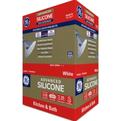 GE Silicone 2 White Silicone 2 Kitchen and Bath Silicone 10.1 oz. (Pack of 12)