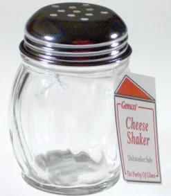 Gemco Clear/Silver Glass/Stainless Steel Cheese Shaker 5 oz
