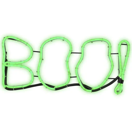 Gemmy Light Glo Prelit Short Circuit Boo Sign Yard Dcor