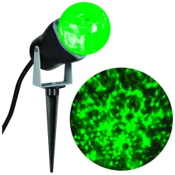 Gemmy Lightshow Kaleidoscope LED Kaleidoscope Spotlight Green 3 lights Black (Pack of 8)
