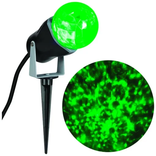 Gemmy Lightshow Kaleidoscope LED Kaleidoscope Spotlight Green 3 lights Black (Pack of 8)