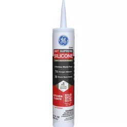General Electric Clear Supreme Silicone Kitchen & Bath Caulk Sealant 10.1 oz. (Pack of 12)