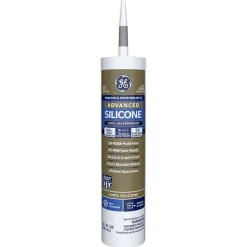 General Electric Light Gray Advanced Silicone Window & Door Sealant 10.1 oz. (Pack of 12)