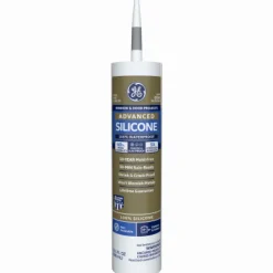 General Electric Light Gray Advanced Silicone Window & Door Sealant 10.1 oz. (Pack of 12)