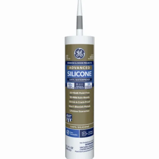 General Electric Light Gray Advanced Silicone Window & Door Sealant 10.1 oz. (Pack of 12)
