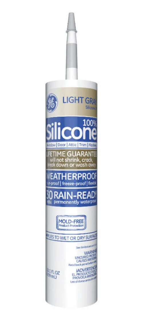 General Electric Light Gray Advanced Silicone Window & Door Sealant 10.1 oz. (Pack of 12)