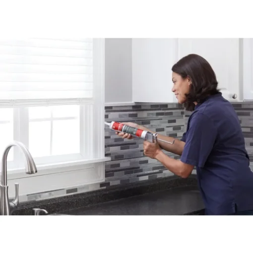 General Electric Max Flex White Siliconized Low VOC Acrylic Caulk 10.1 oz. (Pack of 12)