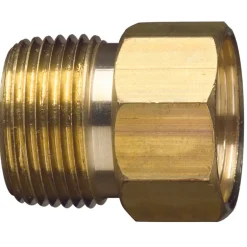 Gilmour 3/4 Brass Threaded Male/Female Hose Connector