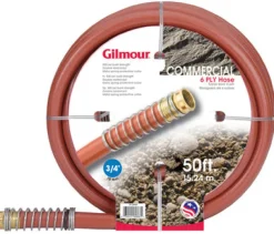 Gilmour 3/4 in. Dia. x 50 ft. L Commercial Red Rubber/Vinyl Garden Hose
