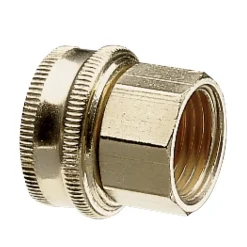 Gilmour 1/2 X 3/4 Brass Threaded Double Female Swivel Hose Connector