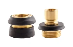 Gilmour Brass Male/Female Quick Connector Faucet Set