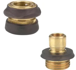 Gilmour Brass Male/Female Quick Connector Faucet Set