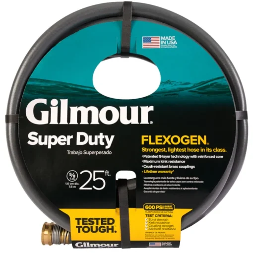 Gilmour Flexogen 5/8 in. Dia. x 25 ft. L Gray Garden Hose
