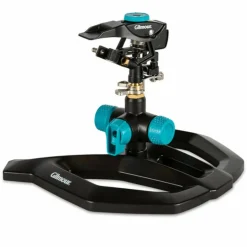 Gilmour Heavy Duty Metal Black Elevated Base Impact Sprinkler 43 ft. Range, 5800 sq. ft. Coverage