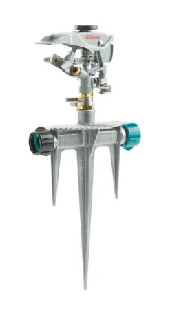 Gilmour Metal Gray Spike Base Impulse Sprinkler 5800 sq. ft. Coverage