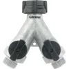 Gilmour Metal Threaded Male Y-Hose Connector with Shut Offs