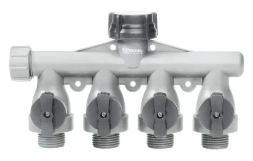 Gilmour Polymer Threaded Male 4-Way Shut-off Valve