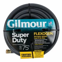 Gilmour Vinyl Gray 600 PSI Crush Resistant Premium Grade Hose 5/8 Dia. in. x 75 L ft.