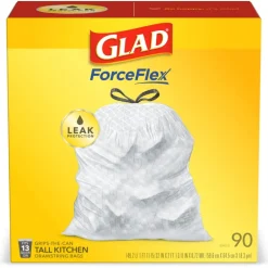 Glad 13 gal. Tall Kitchen Bags Drawstring (Pack of 4)