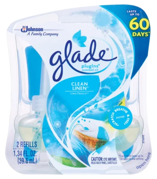 Glade Plug-Ins Clean Linen Scent Air Freshener Refill 1.34 oz Liquid