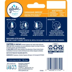 Glade Plug-Ins Hawaiian Breeze Liquid Refill Scent Air Freshener 1.34 oz. (Pack of 6)