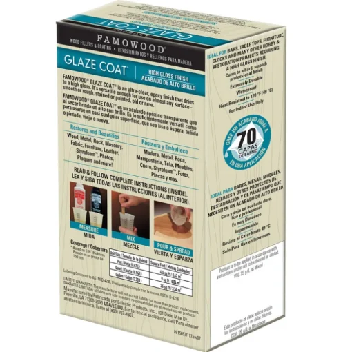 Glaze Coat Famowood High Gloss Clear Glaze 1 qt. (Pack of 4)