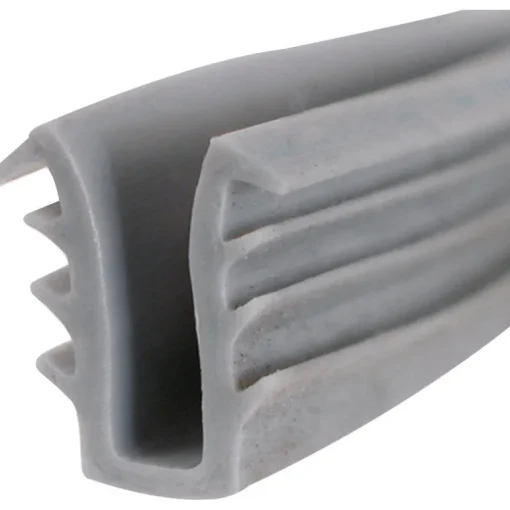 Glazing Channel, Gray Vinyl, 19/64, 15/64 - 9/32-In.