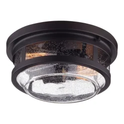 Globe Electric Wolfe Switch Natural Bronze Dimmable Outdoor Light Fixture Hardwired