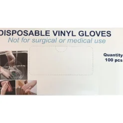 GLOVES VINYL WHT L 100PK