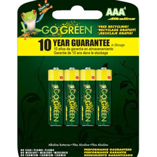 Gogreen Power Inc 24002 Aaa Alkaline Batteries 4 Pack