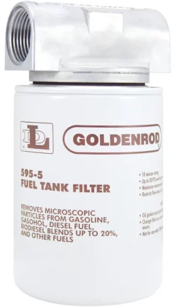 Goldenrod Steel Spin on Fuel Tank Filter 25 gpm