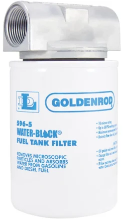 Goldenrod Steel Spin on Water Block Fuel Filter 25 gpm