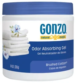 Gonzo Natural Magic Brushed Cotton Scent Odor Absorber 14 oz Gel