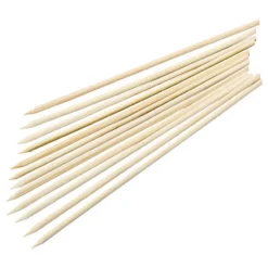 Good Cook Natural Smooth Solid Non-Porous Bamboo Dishwasher Safe Skewer 10 L in. for Grilling