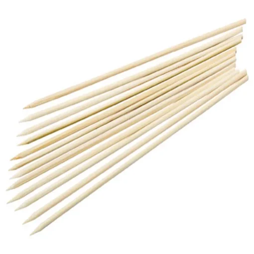 Good Cook Natural Smooth Solid Non-Porous Bamboo Dishwasher Safe Skewer 10 L in. for Grilling