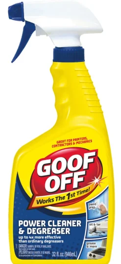 Goof Off No Scent Cleaner and Degreaser Liquid 32 oz (Pack of 6).