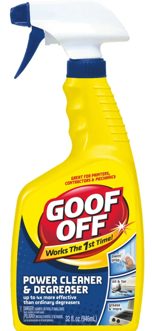 Goof Off No Scent Cleaner and Degreaser Liquid 32 oz (Pack of 6).