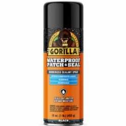 Gorilla Black Rubber Waterproof Patch & Seal Spray 16 oz (Pack of 6)