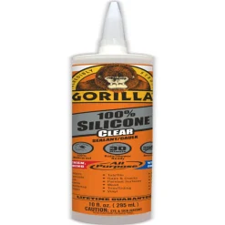 Gorilla Clear Silicone All Purpose Sealant 10 oz. (Pack of 12)