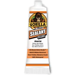 Gorilla Clear Silicone Sealant 2.8 oz. (Pack of 6)