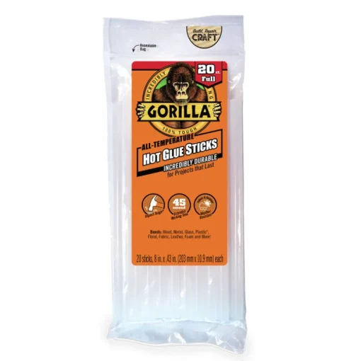 Gorilla High Strength Hot Glue Sticks 20 pc. (Pack of 4)