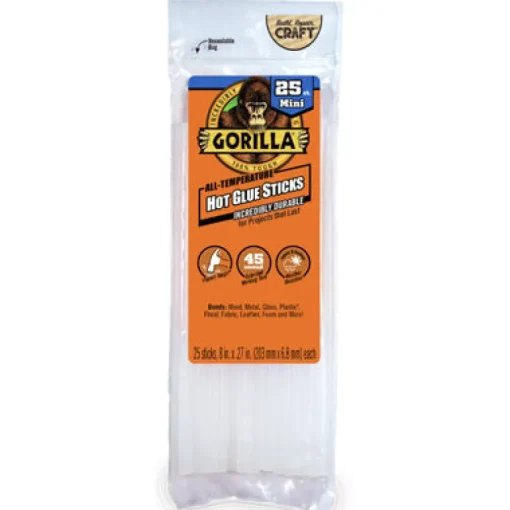 Gorilla Mini High Strength Hot Glue Sticks 25 pc