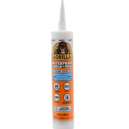 Gorilla White Silicone All Purpose Sealant 10 oz. (Pack of 12)